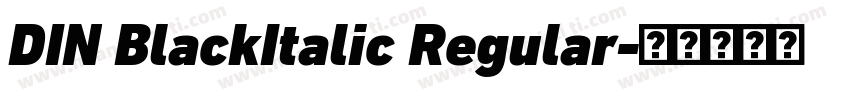 DIN BlackItalic Regular字体转换